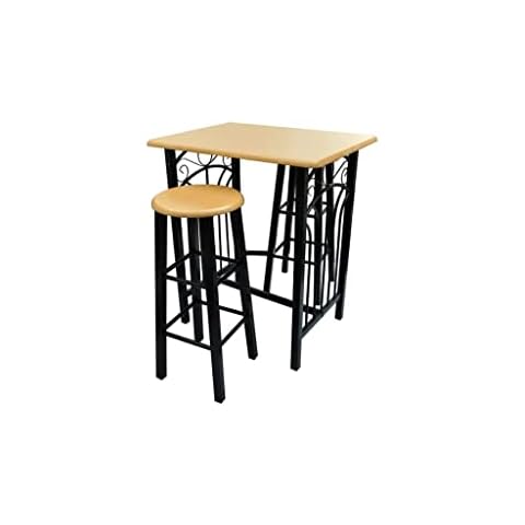 vidaXL Barset Buche Stehtisch Barhocker Tresentisch Bartisch Barstuhl Hocker Cover