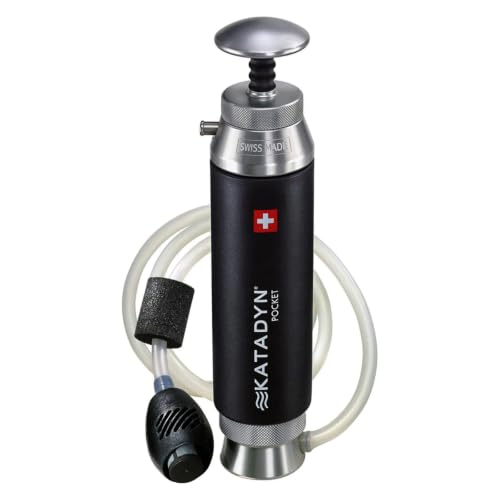 Katadyn Pocket Wasserfilter Outdoor Pumpfilter mit Keramikfilter | Trinkwasserfilter für Camping Trekking Expedition Reise Survival Notfallvorsorge | robust, langlebig, wartungsfreundlich