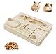Meerschweinchen Spielzeug，6 In 1 Hamster Holzspielzeug，Zur Futtersuche, für Hamster Meerschweinchen Chinchillas Rennmäuse Zwerghamster.