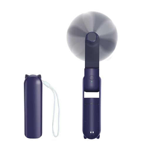 Jsdoin Ventilatore Portatile, 3 Velocità Ricaricabile Ventilatore Tascabile con Banca di potere, Cordino, Mini...