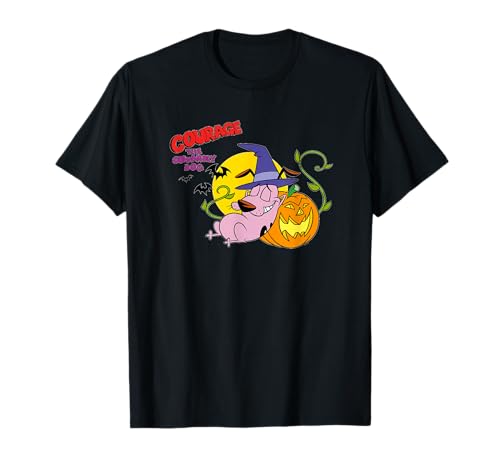 Image of Cartoon Network Courage The Cowardly Dog Halloween Pumpkin T-Shirt