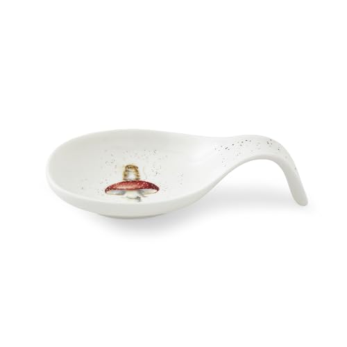 Wrendale Designs Royal Worcester Ceramic Spoon Rest He is Funghi Mouse”, White