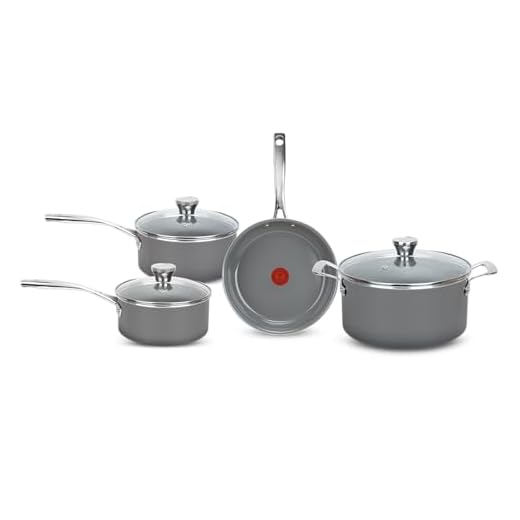 Jogo de Panelas Tefal Ceramic Vitality 4 Peças com Base de Indução, Cabos de Aço Inox, Revestimento Cerâmico e Tecnologia Thermo-Sinal®