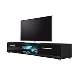 tv schrank holz gunstig Blaues LED-Licht als ganz besonderer Eyecatcher