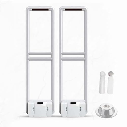 GMBAYUE Retail Anti-Theft Tag Sensor Equipment, Includes 100 Security Labels and Decoder Shoplifting Alarm System for Bookstores, Reading Rooms, and Supermarkets