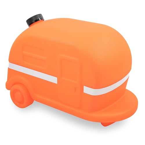 Camco Orange Retro Camper RV Sewer Weight-Safely Secures Your 4-in-1 Adapter in Place at Dump Stations-Features a Fillable Tank and Reflective Tape (43100)