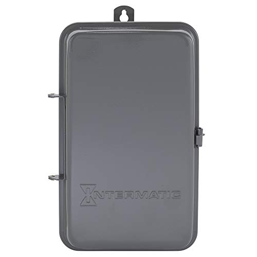 Intermatic T104R 24 Hour Mechanical Timer Switch - 208–277 VAC, DPST, Type 3R Indoor/Outdoor Metal Enclosure, Heavy-Duty, Manual Override, 40 Amp – Ideal for Lights, Pumps, Fans, and HVAC Systems