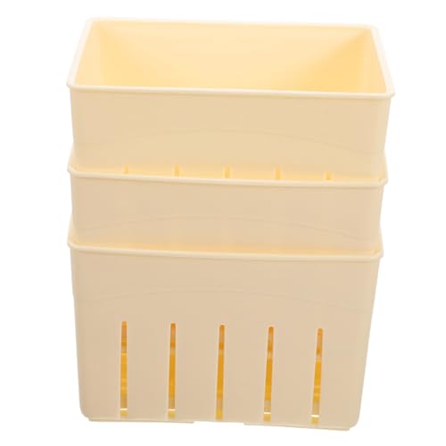 ARTIBETTER 3 set Pressa per Tofu e Formaggio in Plastica con Coperchio Stampo per Tofu e Formaggio Te Casa Superficie Liscia e Rifinito per Uso Sicuro e Facile Pulizia