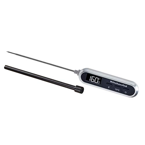 KitchenAid - Rapid Response Digital Kitchen and Food Thermometer, Temperature Range: -4F to 482F/-20C to 250C, Black