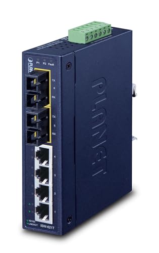 PLANET ISW-621T Commutateur L2 Boîtier Métallique Compact Fast Ethernet