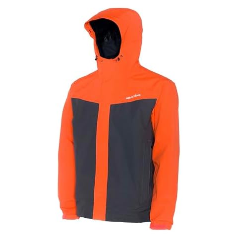 Grundéns Men’s Full Share Jacket | Waterproof, Breathable, Orange/Grey, Medium Cover