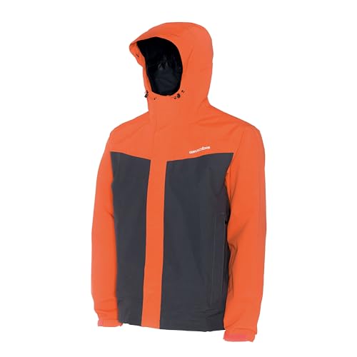 Grundéns Men’s Full Share Jacket | Waterproof, Breathable, Orange/Grey, Medium