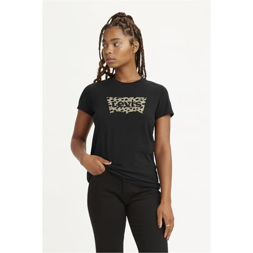Levi's Damen The Perfect Tee T-Shirt,Batwing Leopard Caviar,XS – Ansicht 3