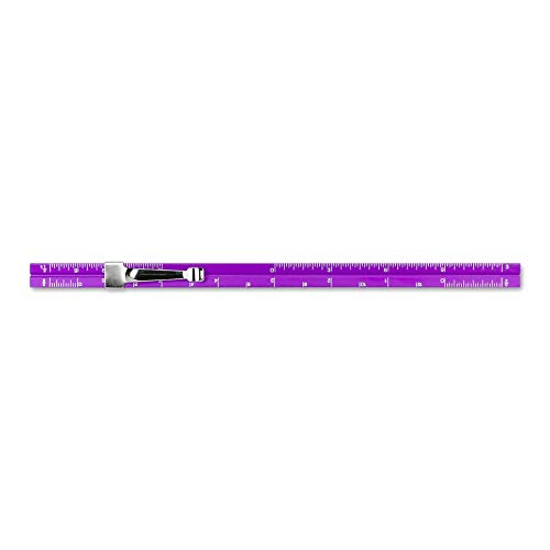 Image of Alumicolor Aluminum Architect Pocket Scale with Clip, 6IN, Purple (Pack of 2)