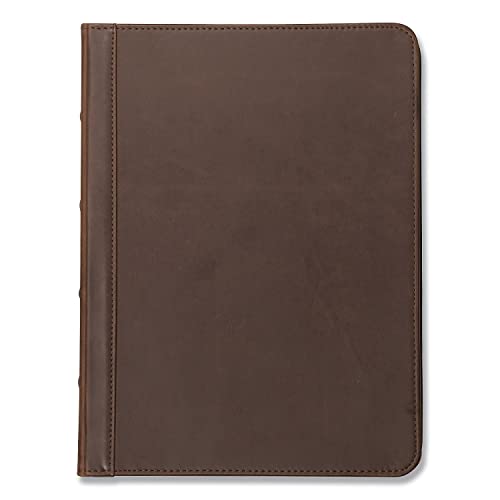 Samsill Vintage Portfolio/Zipper Faux Leather Portfolio, Book Style Hardback Design, Business & Interview Padfolio Organizer - Image 4