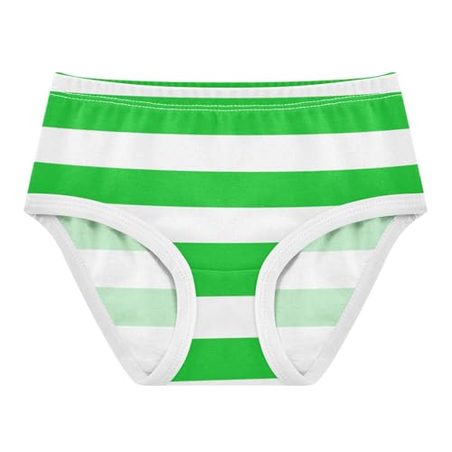 Green White Stripe Toddler Girls's Underwear 2T