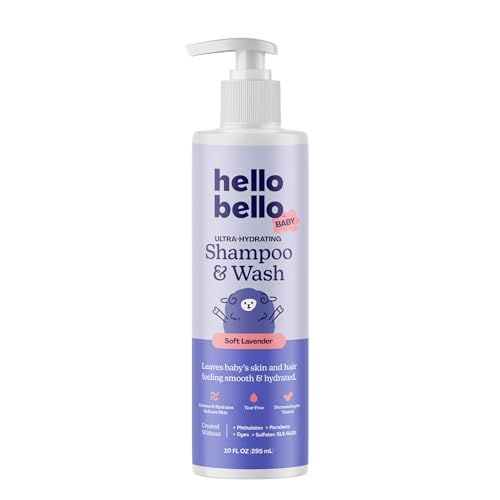 Image of Hello Bello Baby Premium Shampoo & Wash, Gentle Soft Lavender Scent, 10oz Bottle
