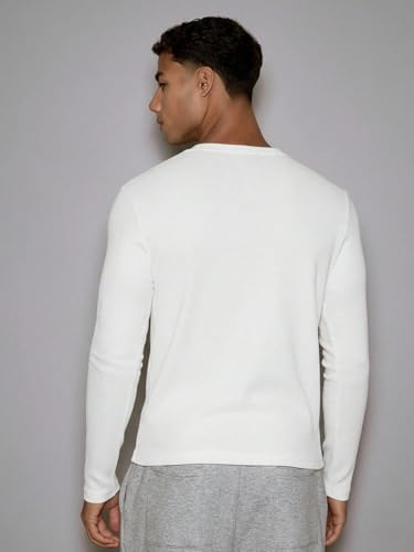 Image of The Modern Soul Men's Waffle Knit Henley Half Sleeve Tshirt for Men