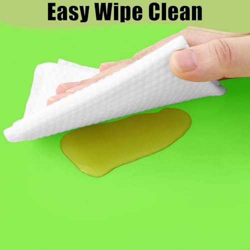 Image of Smiry Disposable Table Cloth - 15 Pack, 54 x 108 Inch Waterproof Rectangle Tablecloths for Parties, Decorative Plastic Table Cover, Leakproof & Sturdy, Lime Green
