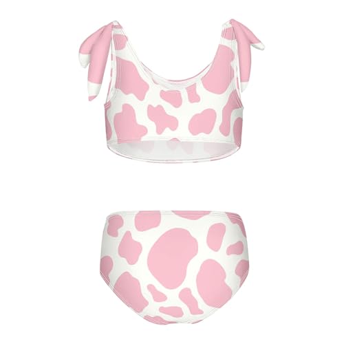 Image of Girls Tankini Swimsuit 2 Piece Pink Unicorn Donuts Summer Beach Bikini Bathing Suit 3T