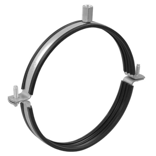 Lüftungsschelle Rohrschelle Lüftungsrohrschelle Schellen zur Rohrhalterung verzinkt mit Gummieinlage (1 Stück, Ø 300 mm)