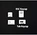 Custom keycaps for Esc Key and Tab Key, Mag.ne.tic and Light-Transmission Design, fits Most Keyboards Especially 60% Mechanical Gaming Keyboard