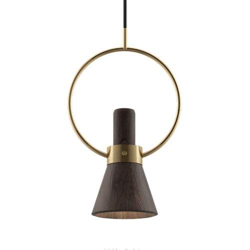 Plafonnier lampe salon intérieur en bois et cuivre pour créer une ambiance douce et scandinave