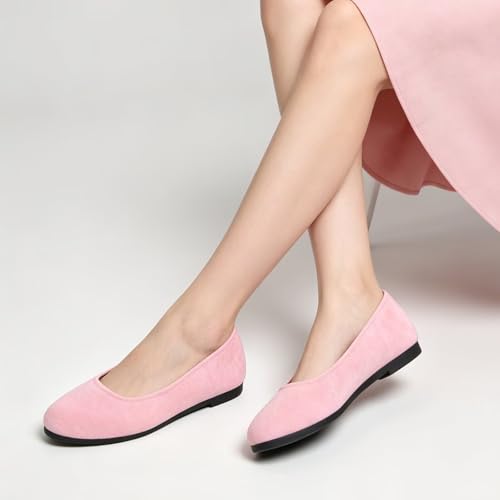 Image of Dear Time Women's Flats Comfortable Slip On Ballet Flats Soft Solid Casual Shoes