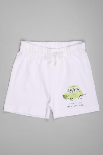 Image of Pantaloons Baby Kids 100% Cotton Printed Shorts | Regular Fit | Mid Rise Waist | Above Knee Length
