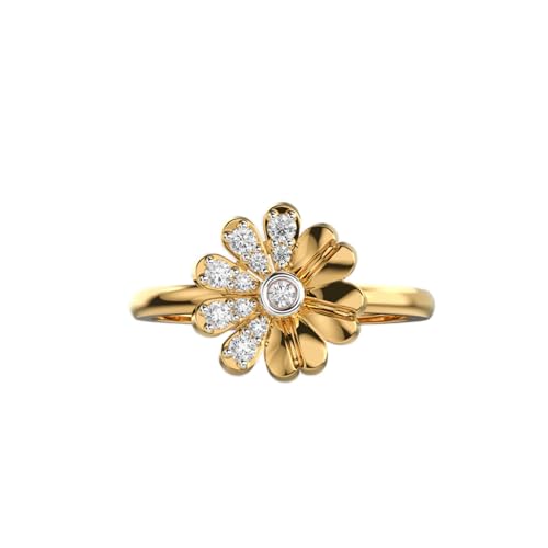 Bague solitaire en argent 925 style marguerite à porter au quotidien et pour vos soirées de luxe