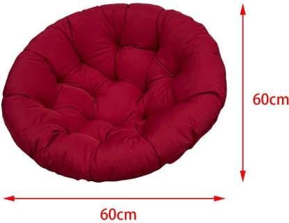 Image of KYNE Microfibre Cushion for Hanging Basket Round Shape Swing Chair Cushions for Outdoor Egg Swing Chair Garden Swing, Seat Padded Pillow Cushion (Wine red(mehroon))