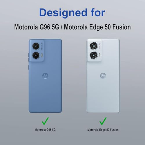 Image of Zapcase Back Case Cover for Motorola G96 5G | Magnetic Case with Built-in Metal Ring | Supports MagSafe Charger, Wallet & Car Mount | Shockproof Hybrid PC + TPU | Blue