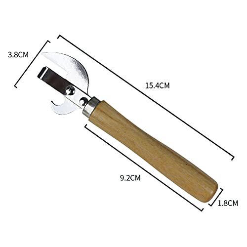 Qxpdd Manual Can Opener With Wooden Handle Stainless Steel Convenient And Durable Manual Opener For Beer Bottle Household Kitchen Gadget Silver #TOP5