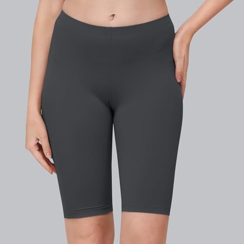 Image of SOIE Women's Mid Rise Soft Polyamide Spandex Knee Length Cycling Shorts