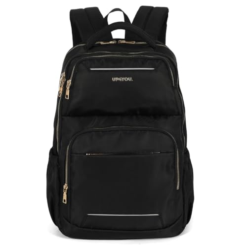 Mochila Feminina Notebook 18' Executiva Social Impermeável Reforçada 5 Compartimentos - UP4YOU (Preto)