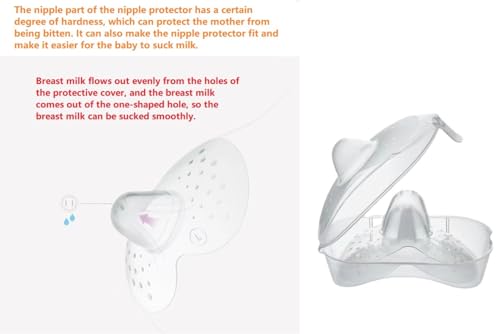 Gajoin Breastfeeding Nipple Shields for Nursing Newborn Baby Nippleshield Breast Feeding 2 Count with Sterilizing Storage Case Clear (Small 17MM)