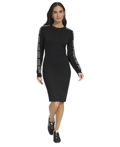 Dkny DD2GN711 Women'S Jewel Neck Sweater Logo Dress cover