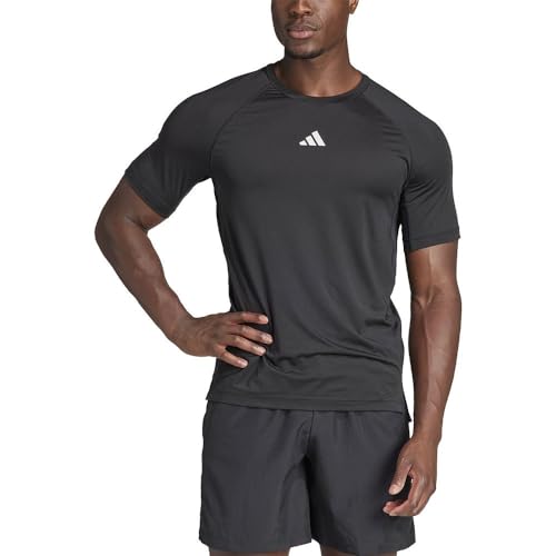 T-Shirt Adidas Gym+ Homme en noir pour le sport quotidien