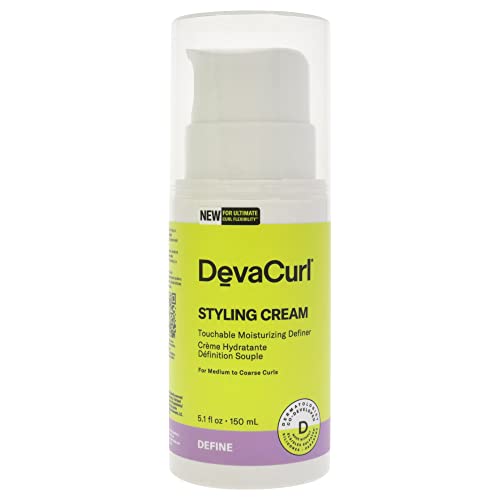 DevaCurl Styling Cream Touchable Rich Moisturizing Definer, Citrus Zest, 5.1 fl. oz | Maintains Moisture | Hydrates and Smoothes Curls