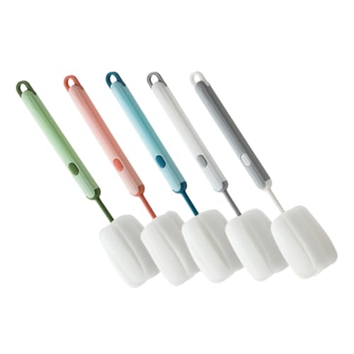 5pcs Long Handle Sponge Brush Sponge Brushes Water Bottle Cleaner Brush Cleaning Brush Cup Cleaner Water Mug Clean Brush Cleaning Supply Household Bottle Brush Cleaning Supplies STOBAZA