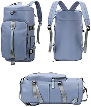 Image of 28L Polyester Gym Duffel Shoulder Bag for Women Men for Sports, Waterproof Dufflebag with Shoe and Wet Clothes Compartments Travel Backpack Workout Carry On Weekender Colour-Dark Blue