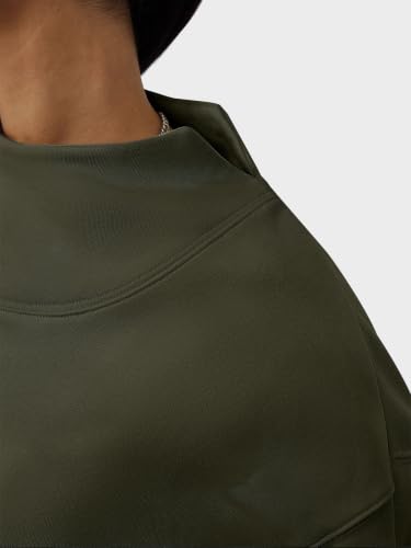 Image of ANRABESS Womens Oversized Sweatshirts Mock Neck Pullover