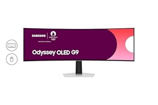 Samsung Ecran PC Odyssey OLED G9 49’’ 240Hz , 0.03ms, Dalle OLED Incurvée 1800R,Dual QHD : 5120 x 1440,AMD FreeSync Premium Pro,Compatible G-Sync, Core Lightning +,Pied Ajustable, USB C,HDMI