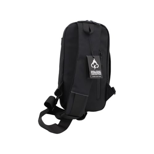FireBar Labs Sac à bandoulière exécutif anti-odeurs : serrure cachée, charge rapide USB-C, sac à bandoulière en cuir végétalien (17,8 x 10,2 x 32 cm), noir phantom, 7.0 X 4.0 X 12.6 Inches, Exécutif – vue 6