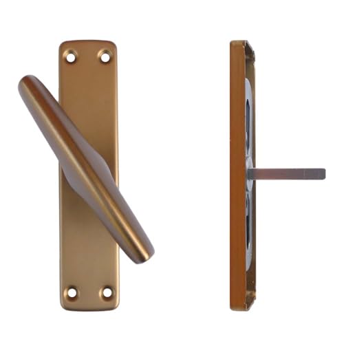 Maniglia Cremonese Finestra in Alluminio Anodizzato - Maniglie per Finestre in legno - Colore Bronzo, Dotata di 4 Viti per legno, 1 Pezzo (Gioco 2)