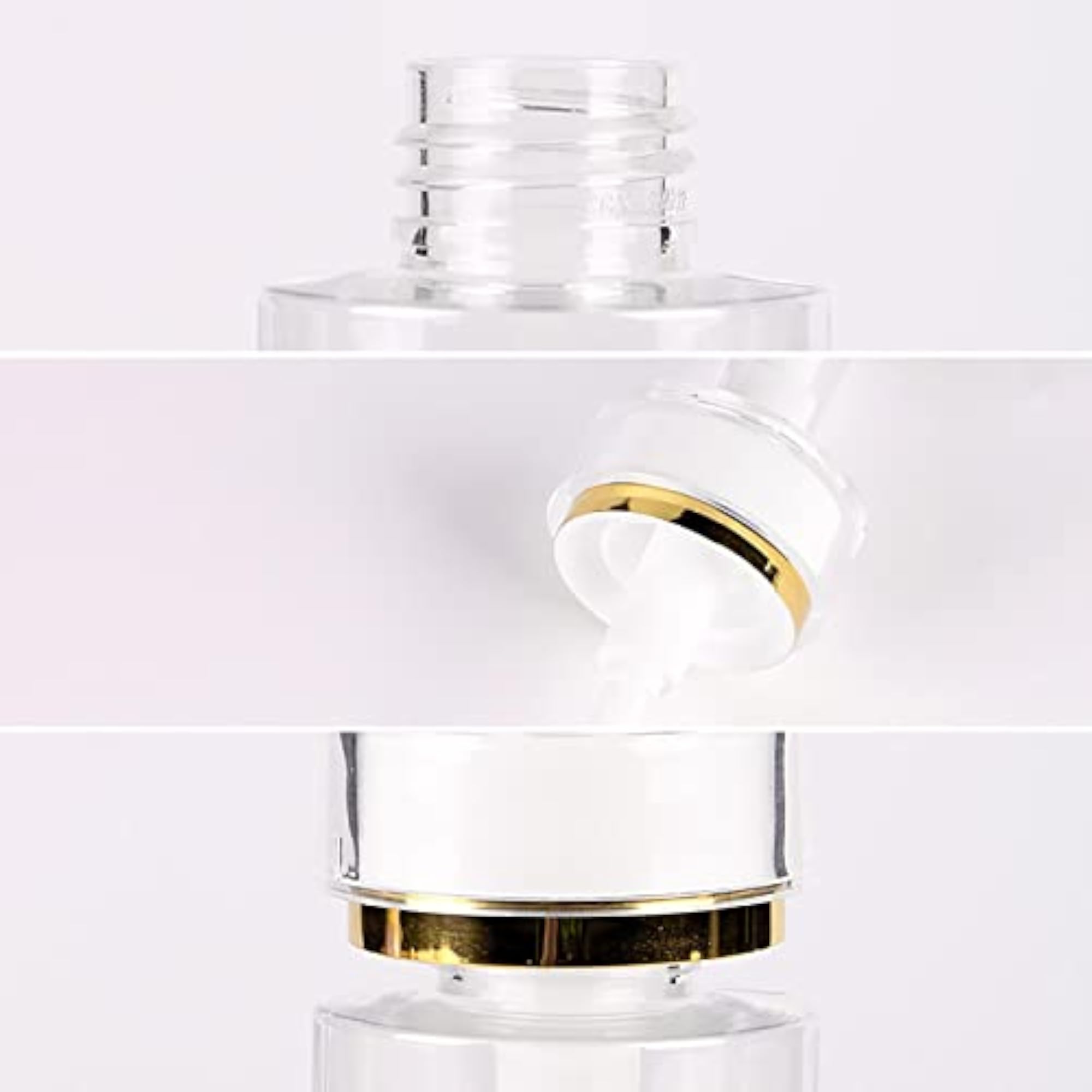 2x5oz Transparent Travel Shampoo Bottles
