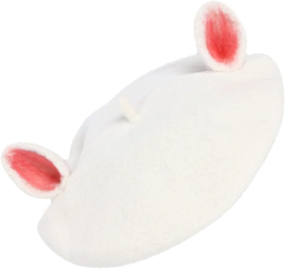 Cartoon for Cat Ear White Painter Hat Woolen Hat Hat Wild for Spring Fall Winter Daily Wearing