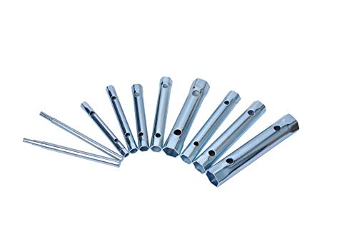 Ketofa 10Pcs Dual-Ended Wrench Socket Plumber Back Nut Tap Spark Plug Spanner Set Extended Spark Plug Wrench Socket Set 6-22mm,Shower Valve Socket Wrench Set