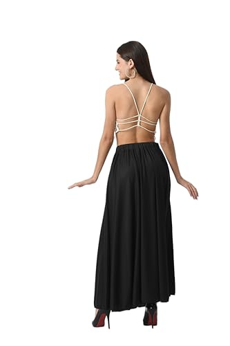 Image of VAGISHA Printed Casual Long Western Skirts for Women's & Girls |Stretchy Flared Maxi Skirt|Elastic Waist Skirts|Western Ethnic Skirts