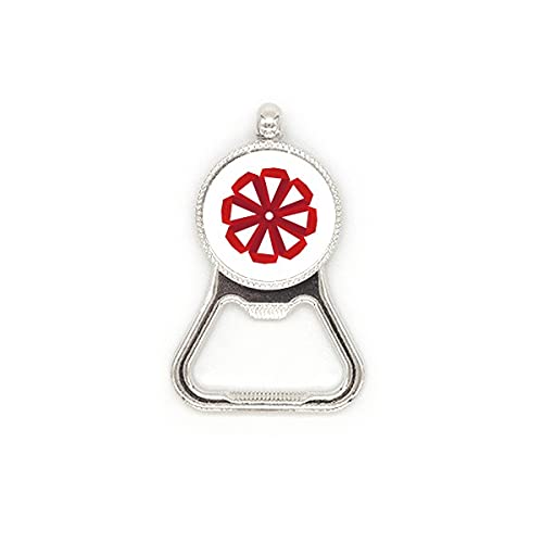 Décapsuleur bière acier inoxydable durable et son design fleur rouge